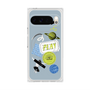 Premium Square Case with Pixelsnap［ Playful sticker - Dusty Blue ］