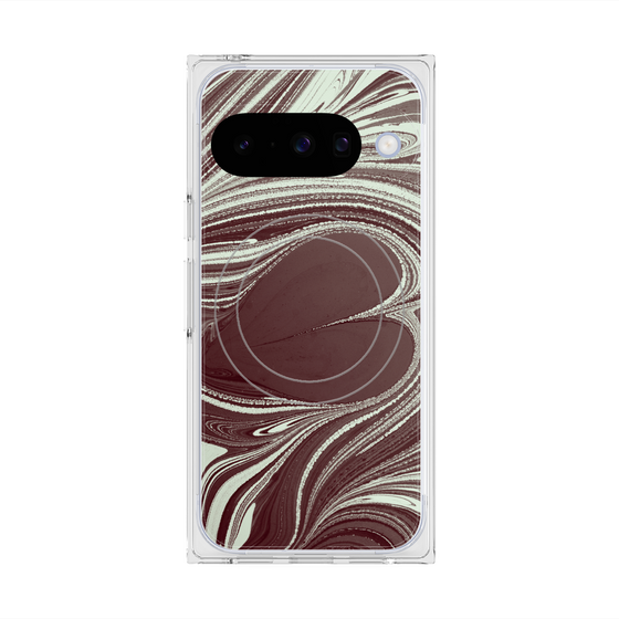 Premium Square Case with Pixelsnap［ y2k(Year2000) - Heart - Chocolate Mint ］