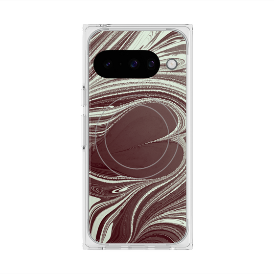 Premium Square Case with Pixelsnap［ y2k(Year2000) - Heart - Chocolate Mint ］