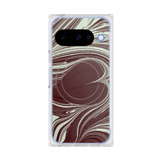 Premium Square Case with Pixelsnap［ y2k(Year2000) - Heart - Chocolate Mint ］