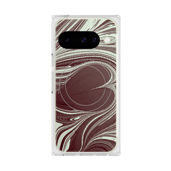 Premium Square Case with Pixelsnap［ y2k(Year2000) - Heart - Chocolate Mint ］