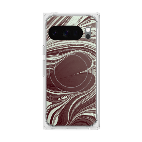 Premium Square Case with Pixelsnap［ y2k(Year2000) - Heart - Chocolate Mint ］