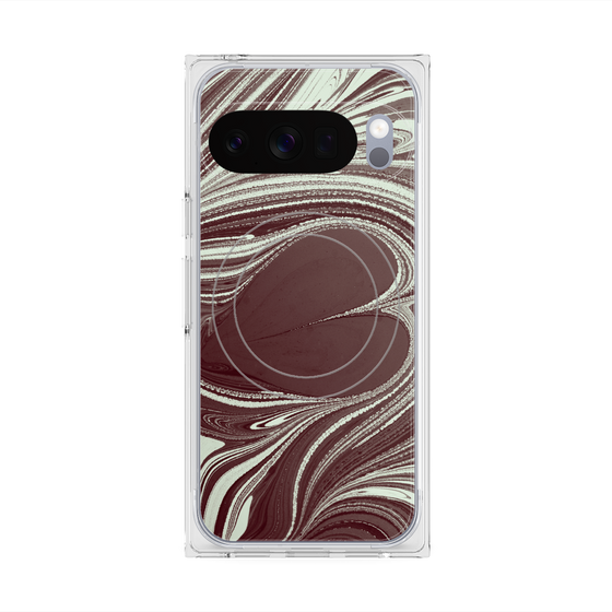 Premium Square Case with Pixelsnap［ y2k(Year2000) - Heart - Chocolate Mint ］