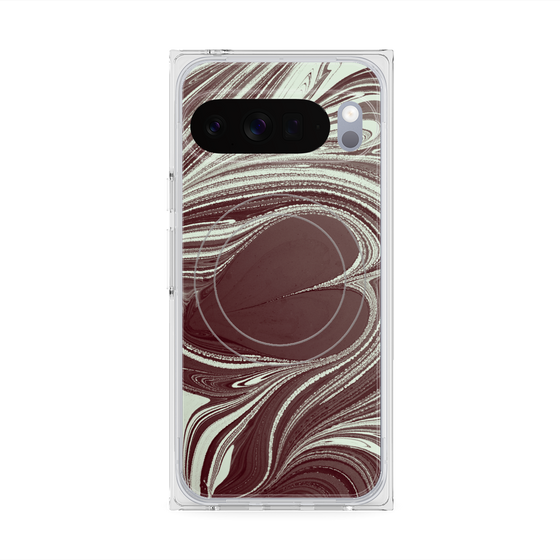 Premium Square Case with Pixelsnap［ y2k(Year2000) - Heart - Chocolate Mint ］