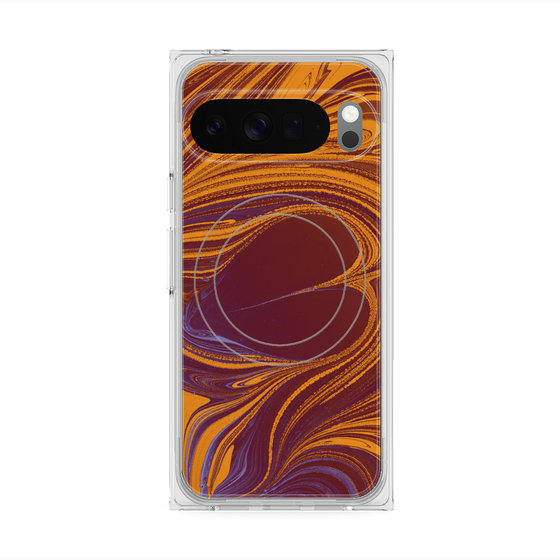 Premium Square Case with Pixelsnap［ y2k(Year2000) - Heart - High contrast Orange ］