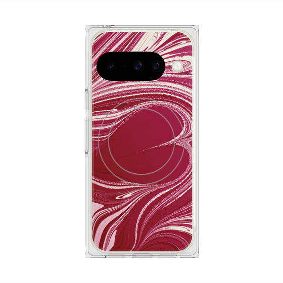 Premium Square Case with Pixelsnap［ y2k(Year2000) - Heart - Vivid Pink ］