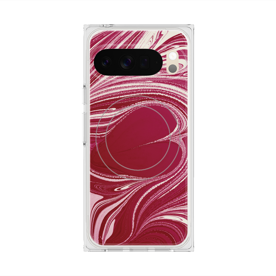 Premium Square Case with Pixelsnap［ y2k(Year2000) - Heart - Vivid Pink ］