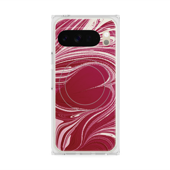 Premium Square Case with Pixelsnap［ y2k(Year2000) - Heart - Vivid Pink ］