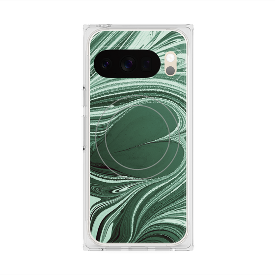 Premium Square Case with Pixelsnap［ y2k(Year2000) - Heart - Full Green ］