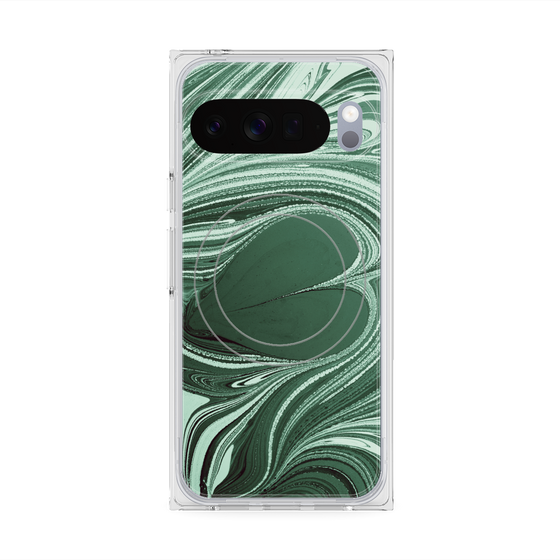 Premium Square Case with Pixelsnap［ y2k(Year2000) - Heart - Full Green ］