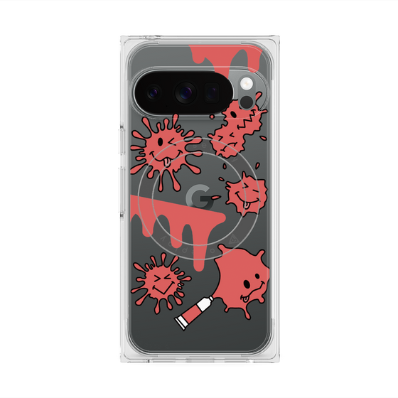 Premium Square Case with Pixelsnap［ PAINTING SMILE Red ］