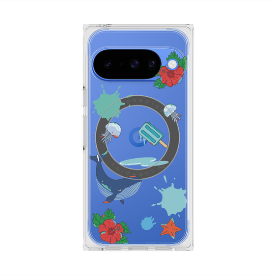 Premium Square Case with Pixelsnap［ DRAWING PAPER Blue ］