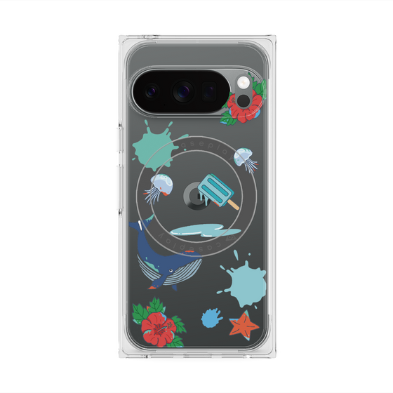 Premium Square Case with Pixelsnap［ DRAWING PAPER Blue ］