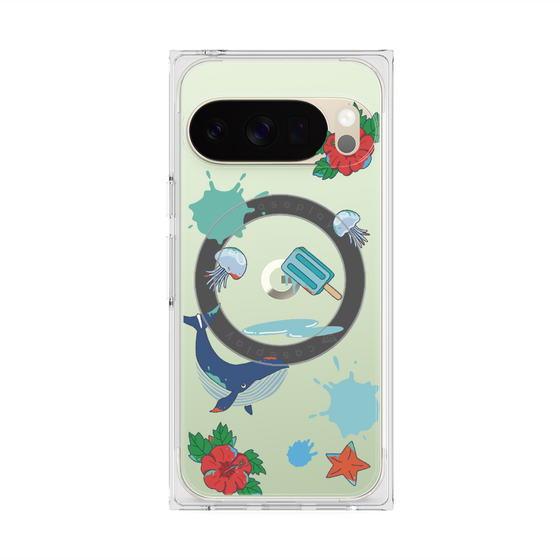 Premium Square Case with Pixelsnap［ DRAWING PAPER Blue ］