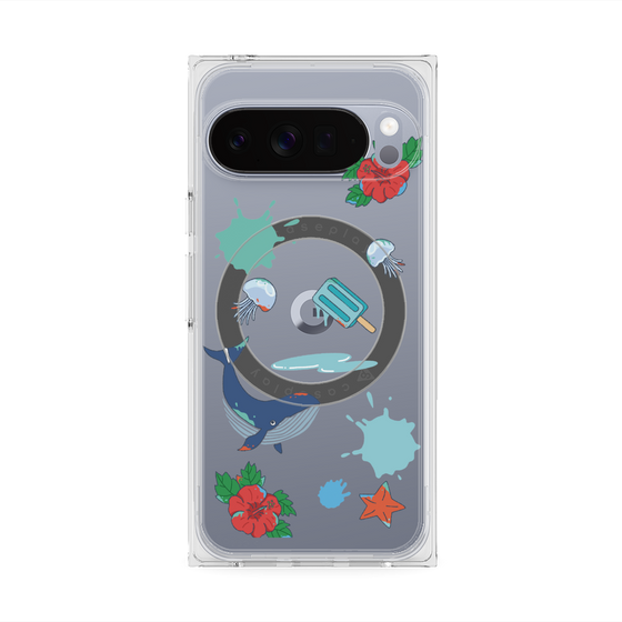 Premium Square Case with Pixelsnap［ DRAWING PAPER Blue ］