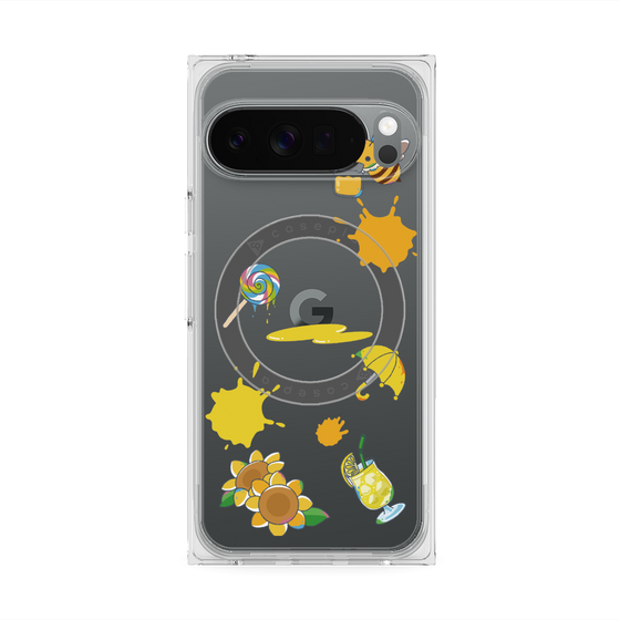 Premium Square Case with Pixelsnap［ DRAWING PAPER Yellow ］