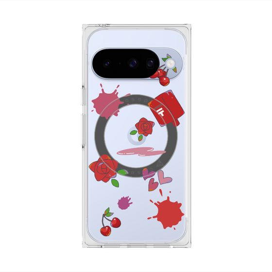 Premium Square Case with Pixelsnap［ DRAWING PAPER Red ］