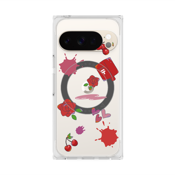 Premium Square Case with Pixelsnap［ DRAWING PAPER Red ］