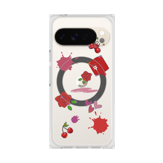 Premium Square Case with Pixelsnap［ DRAWING PAPER Red ］