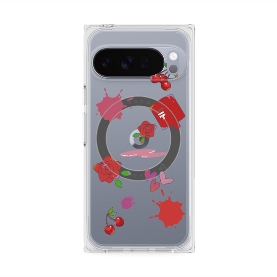 Premium Square Case with Pixelsnap［ DRAWING PAPER Red ］