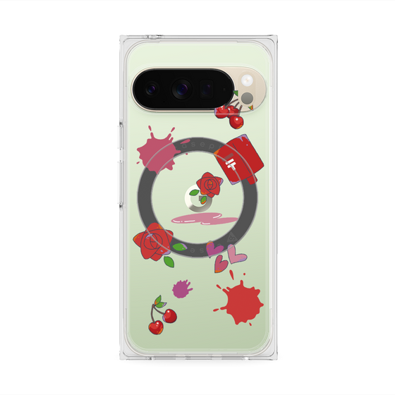 Premium Square Case with Pixelsnap［ DRAWING PAPER Red ］