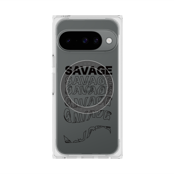 Premium Square Case with Pixelsnap［ SAVAGE Black ］