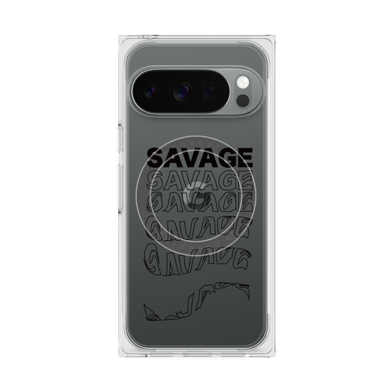 Premium Square Case with Pixelsnap［ SAVAGE Black ］
