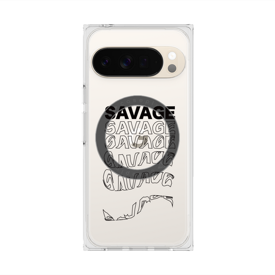Premium Square Case with Pixelsnap［ SAVAGE Black ］
