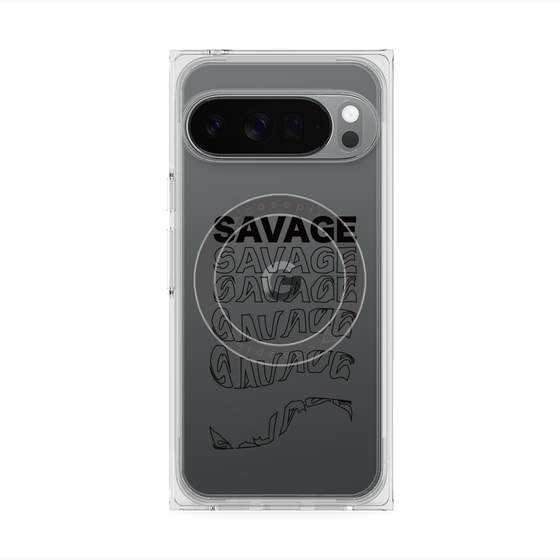 Premium Square Case with Pixelsnap［ SAVAGE Black ］