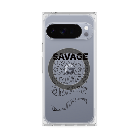 Premium Square Case with Pixelsnap［ SAVAGE Black ］