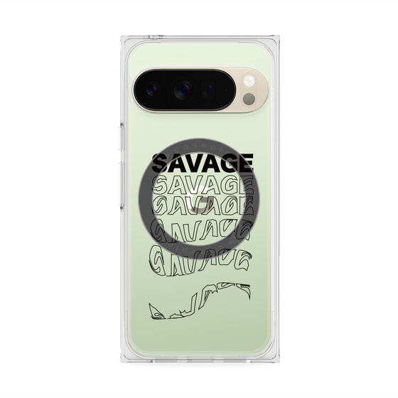 Premium Square Case with Pixelsnap［ SAVAGE Black ］