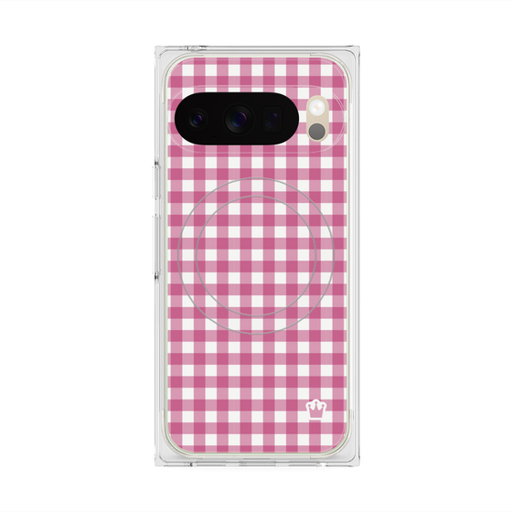 Premium Square Case with Pixelsnap［ Checkered Pink ］