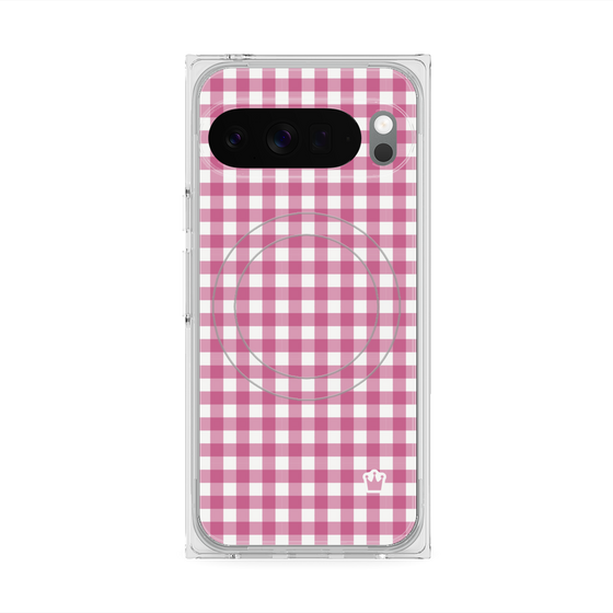 Premium Square Case with Pixelsnap［ Checkered Pink ］