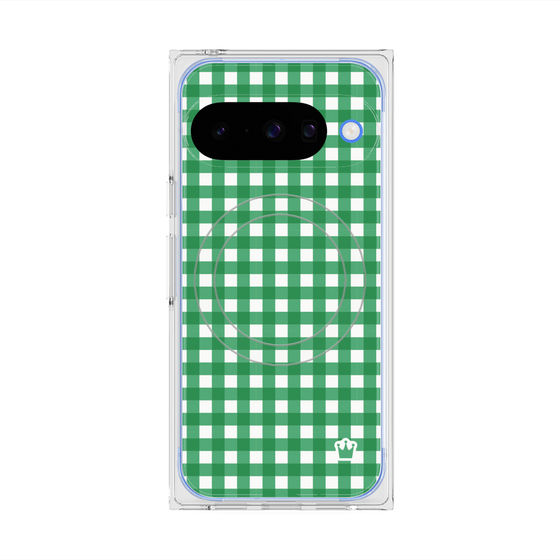 Premium Square Case with Pixelsnap［ Checkered Green ］