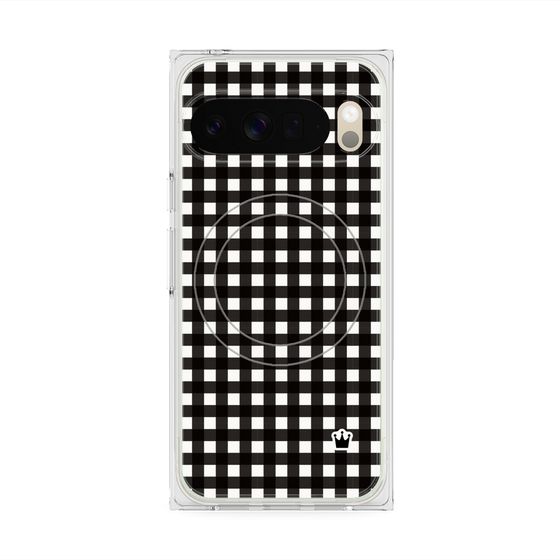 Premium Square Case with Pixelsnap［ Checkered Black ］