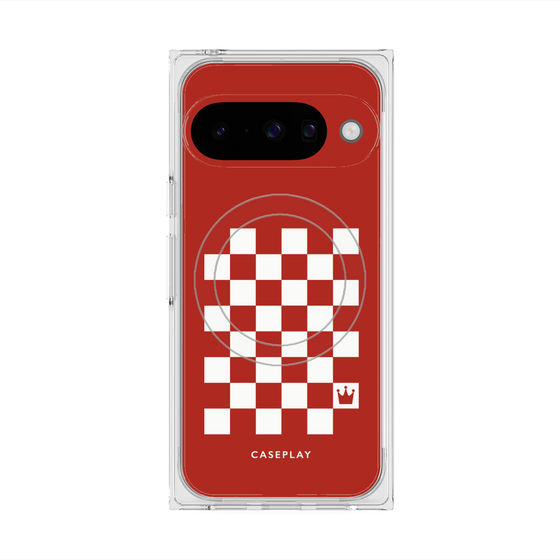 Premium Square Case with Pixelsnap［ Racing Checkered Flag Red ］