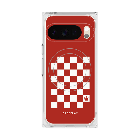 Premium Square Case with Pixelsnap［ Racing Checkered Flag Red ］