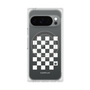 Premium Square Case with Pixelsnap［ Racing Checkered Flag White ］