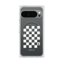 Premium Square Case with Pixelsnap［ Racing Checkered Flag White ］