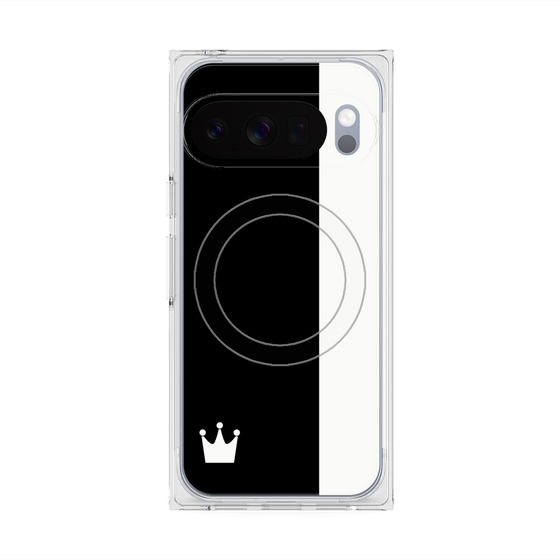 Premium Square Case with Pixelsnap［ CASEPLAY Bi-Colors Black & White ］