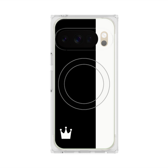 Premium Square Case with Pixelsnap［ CASEPLAY Bi-Colors Black & White ］