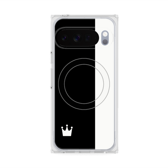 Premium Square Case with Pixelsnap［ CASEPLAY Bi-Colors Black & White ］