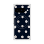 Premium Square Case with Pixelsnap［ Watercolor Dots Retro Color - Navy ］