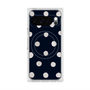 Premium Square Case with Pixelsnap［ Watercolor Dots Retro Color - Navy ］