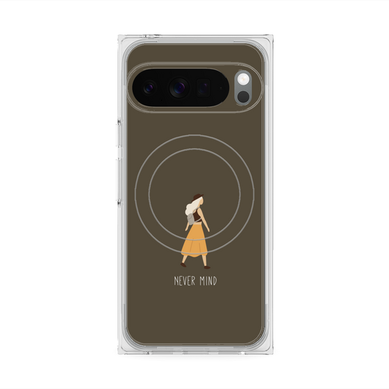 Premium Square Case with Pixelsnap［ Never Mind - Brown ］