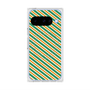Premium Square Case with Pixelsnap［ Small Stripe - Green × Orange ］