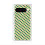 Premium Square Case with Pixelsnap［ Small Stripe - Green × Orange ］