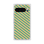 Premium Square Case with Pixelsnap［ Small Stripe - Green × Orange ］