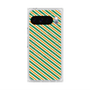 Premium Square Case with Pixelsnap［ Small Stripe - Green × Orange ］