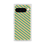 Premium Square Case with Pixelsnap［ Small Stripe - Green × Orange ］